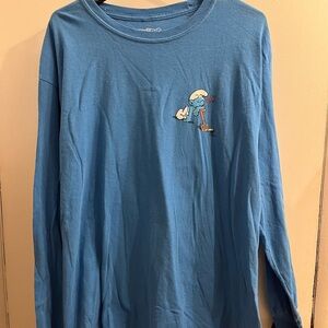 Urban outfitters long sleeve graphic Smurf shirt
